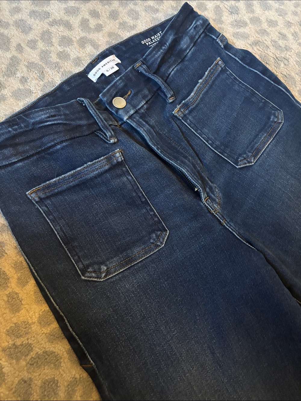 Good American Soft-Tech Good Waist
High-Rise Palazzo Jeans - Picture 6 of 15